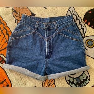 Vintage Rockies Yoked Cut-off Shorts | 26” Waist | High 12.5 inch Waist